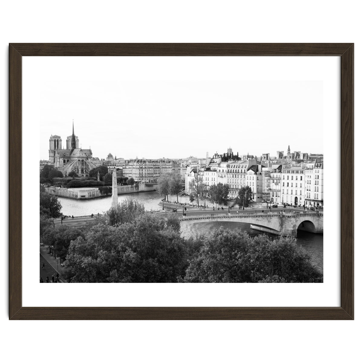 Paris View in Black and White