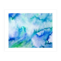 Watercolor turquoise tie-dye (Print Only)