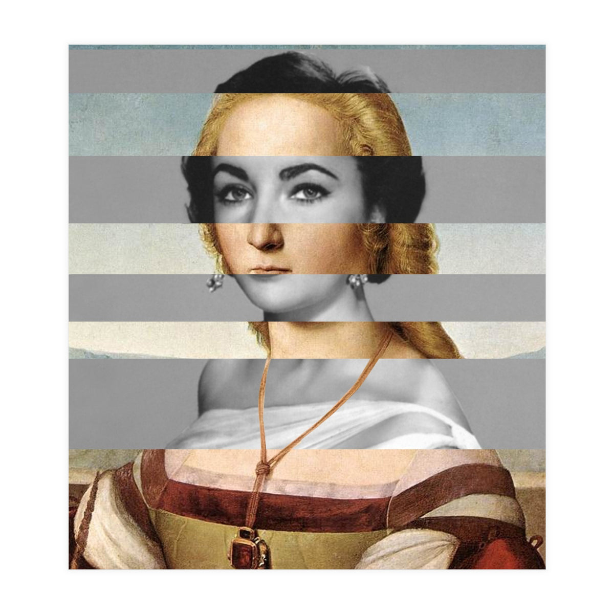 Rafael Portrait of Young Woman with Unicorn & Liz Taylor (Print Only)