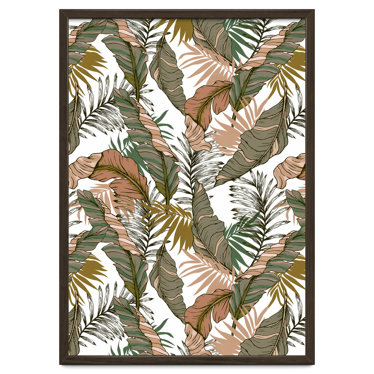 Drawing of wild tropical jungle I