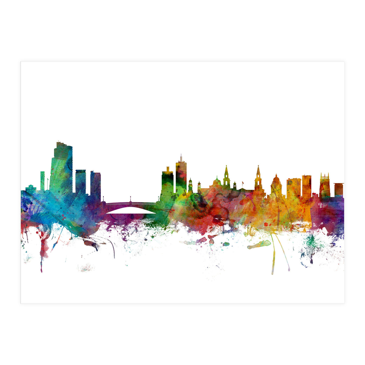 Leeds England Skyline (Print Only)