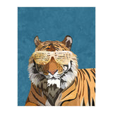 Hip Hop Tiger Blue and Gold (Print Only) thumbnail