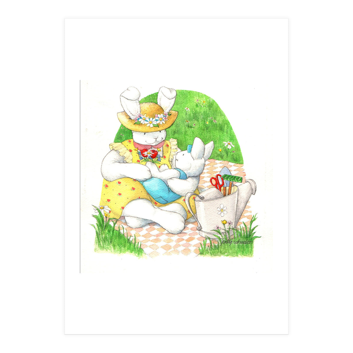 Momma Bunny & Baby (Print Only)