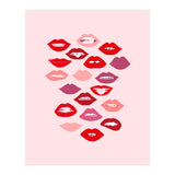 Lips Red with Pink Background (Print Only) thumbnail