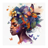 Watercolor Butterfly African Woman #7 (Print Only) thumbnail