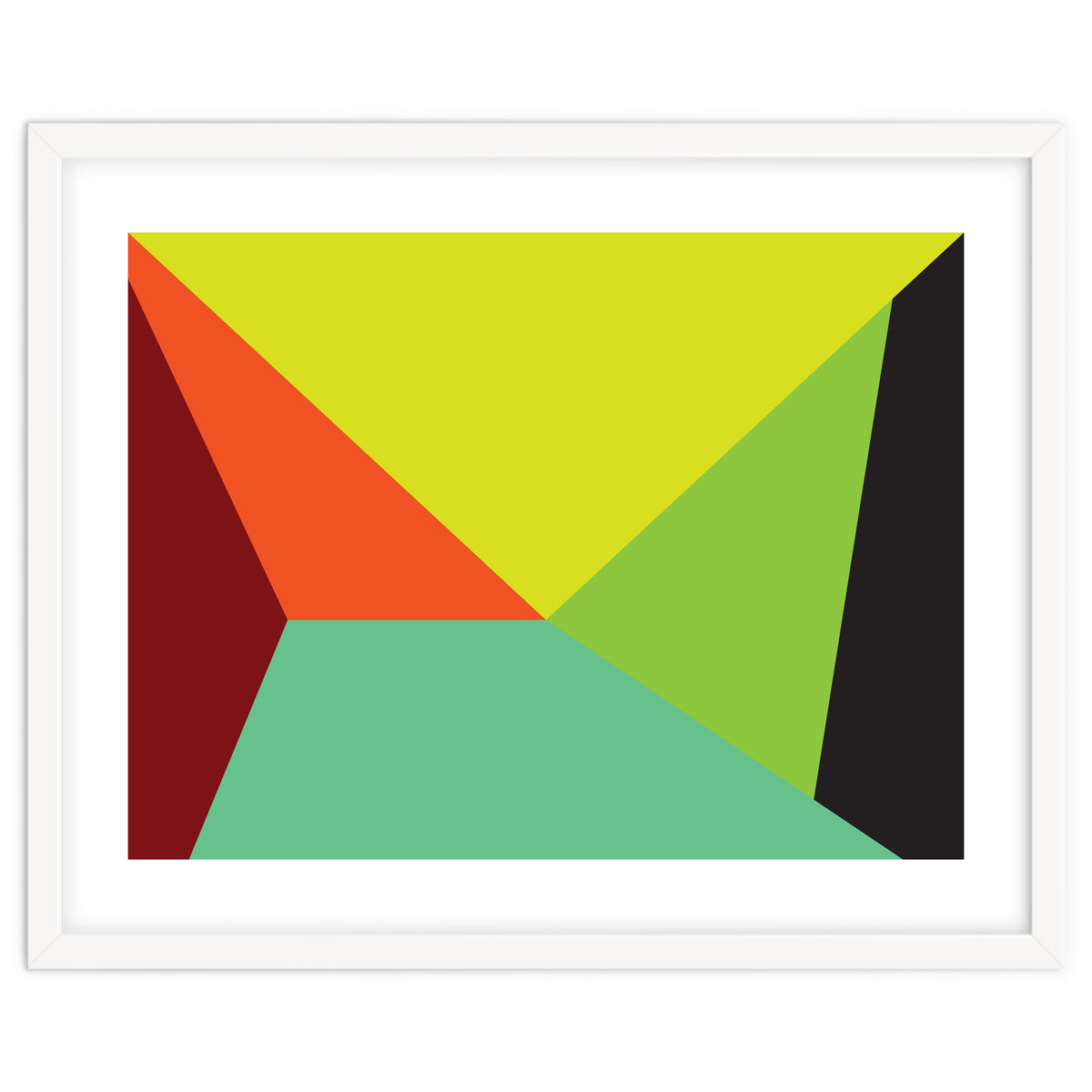 Geometric Shapes No. 31 -  yellow, orange & green