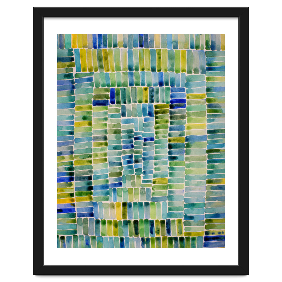 Abstract rectangle pattern in green