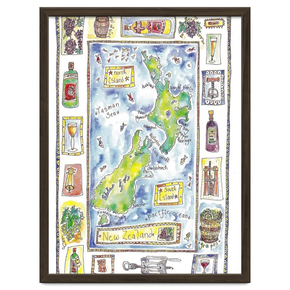 A wine map of New Zealand