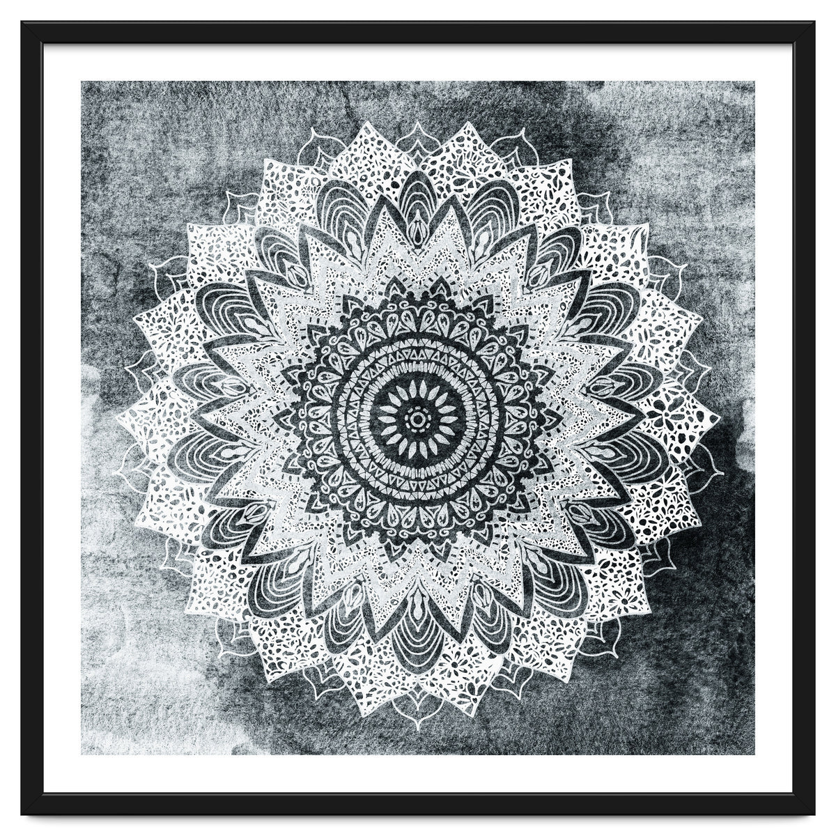 Bohochic Mandala In Gray
