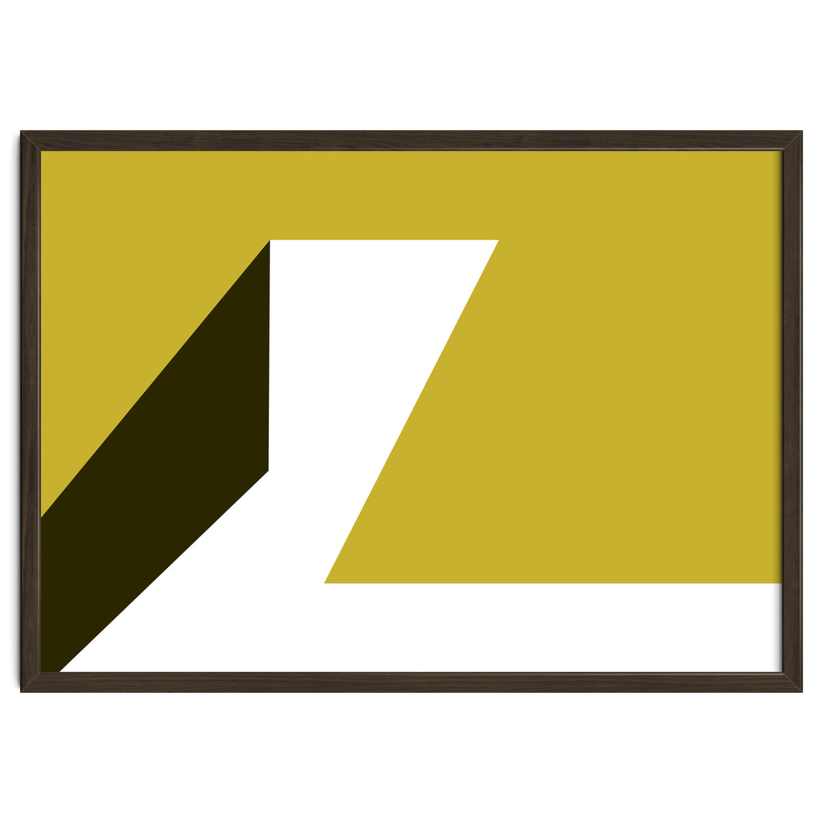 Geometric Shapes No. 78 - mustard, black & white