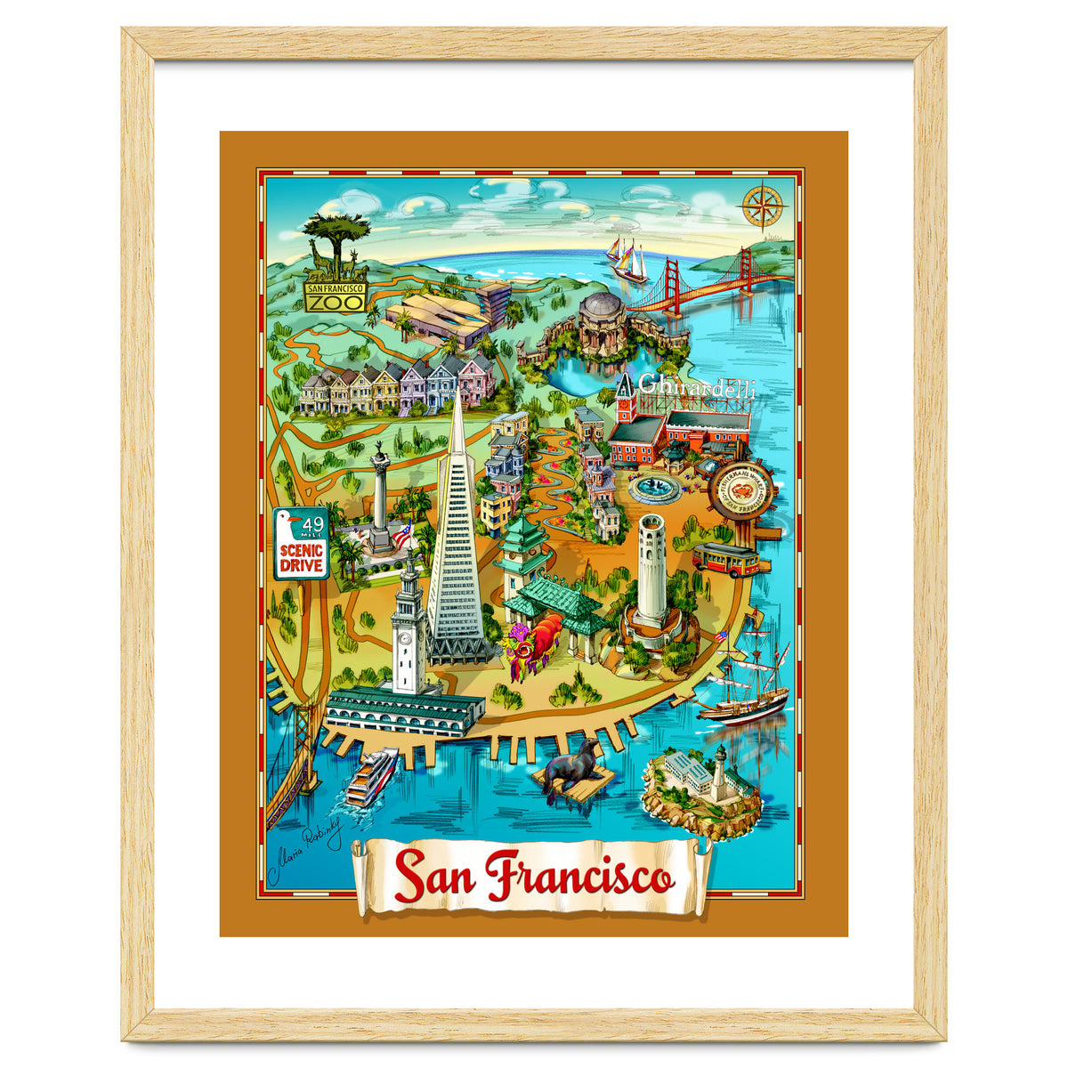 San Francisco Map Illustration