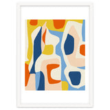Me & Mine, Abstract Bohemian Pastel Shapes Painting, Eclectic Colorful Graphic Design thumbnail