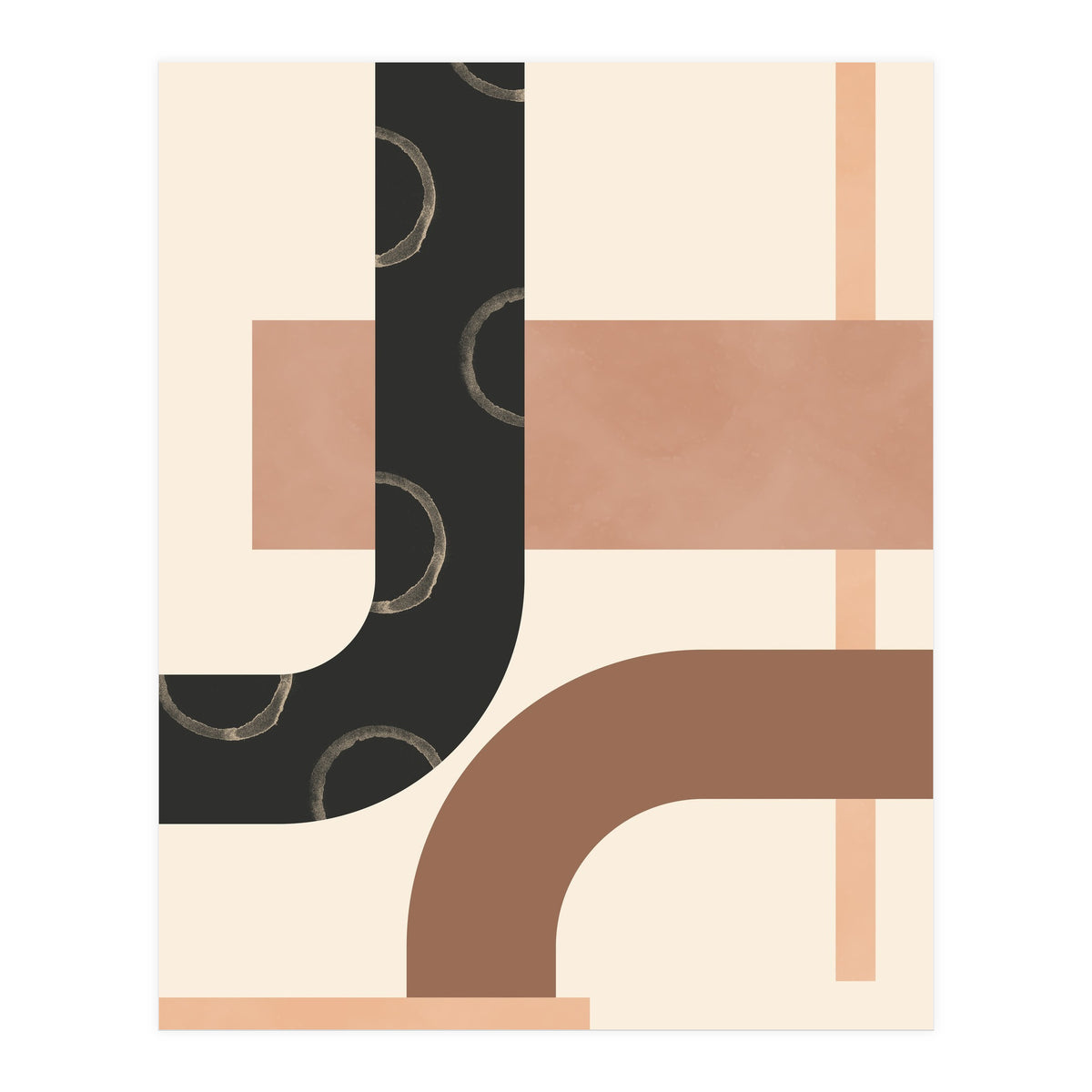 Mid Century Lines Geometric Lines (Print Only)