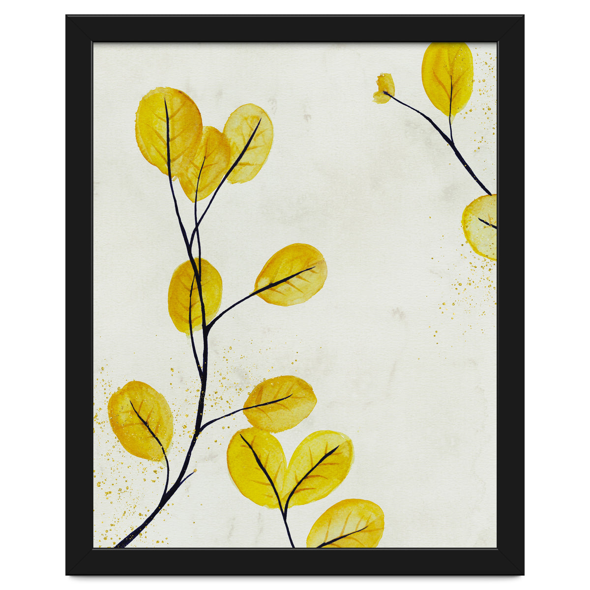 Golden birch leaves