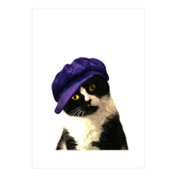 Cat Blue Hat (Print Only)