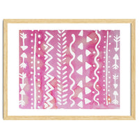 Abstract boho tribal pattern in pink