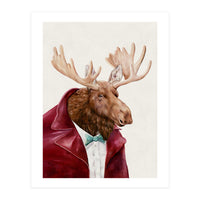Moose In Maroon (Print Only)