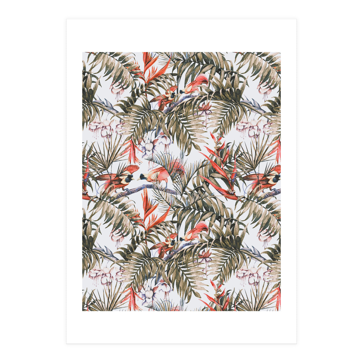 Exotic birds in the jungle paradise (Print Only)