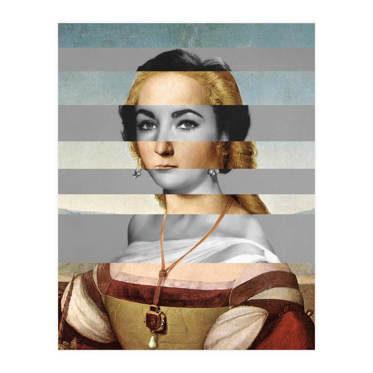 Rafael Portrait of Young Woman with Unicorn & Liz Taylor (Print Only)