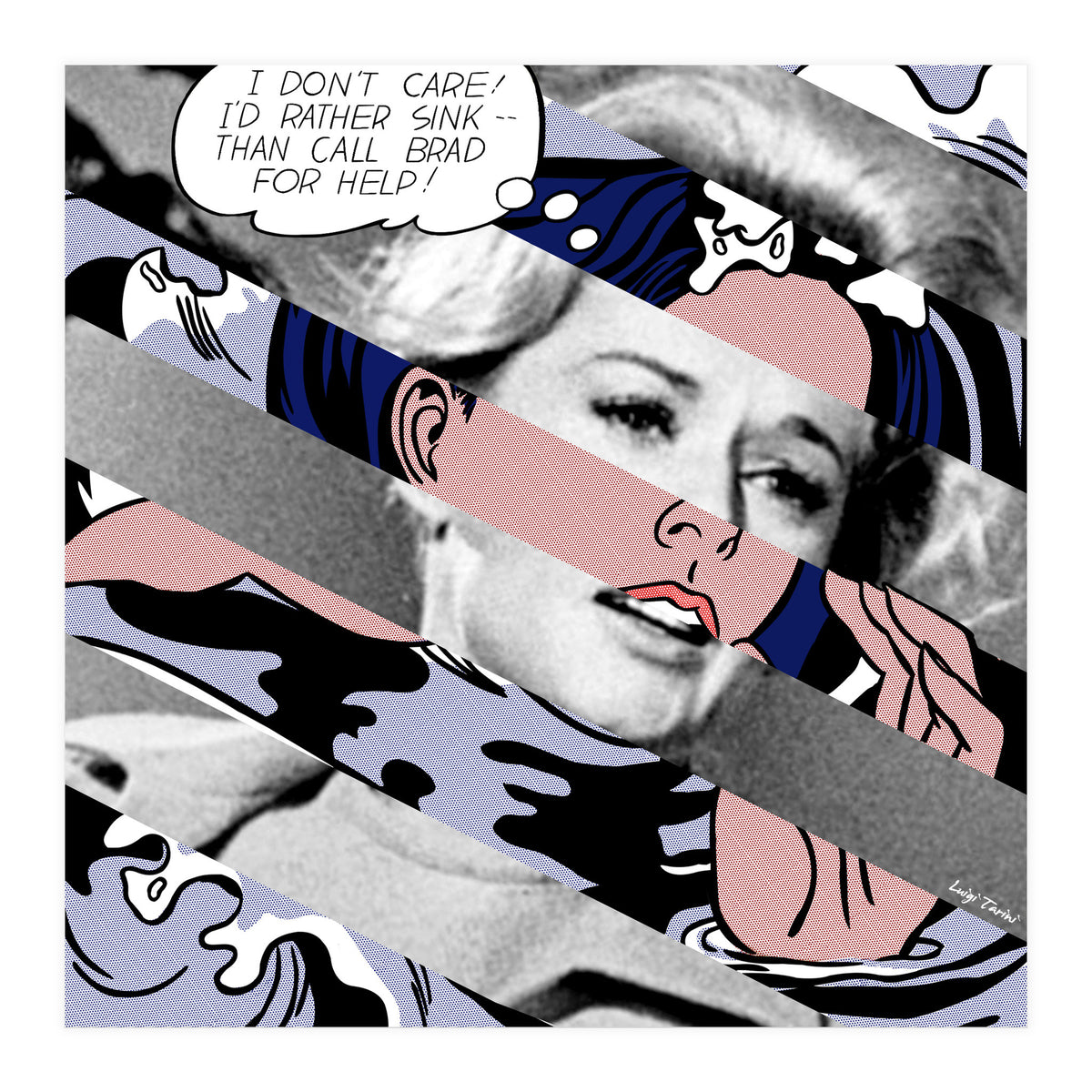 Lichtenstein's Drowning Girl & Tippi Hedren In Birds Big (Print Only)