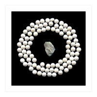 White pearls and stone (Print Only)