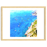 Capri Islands | Tropical Travel Summer Island | Ocean Sea Beach Swim Sail Painting thumbnail