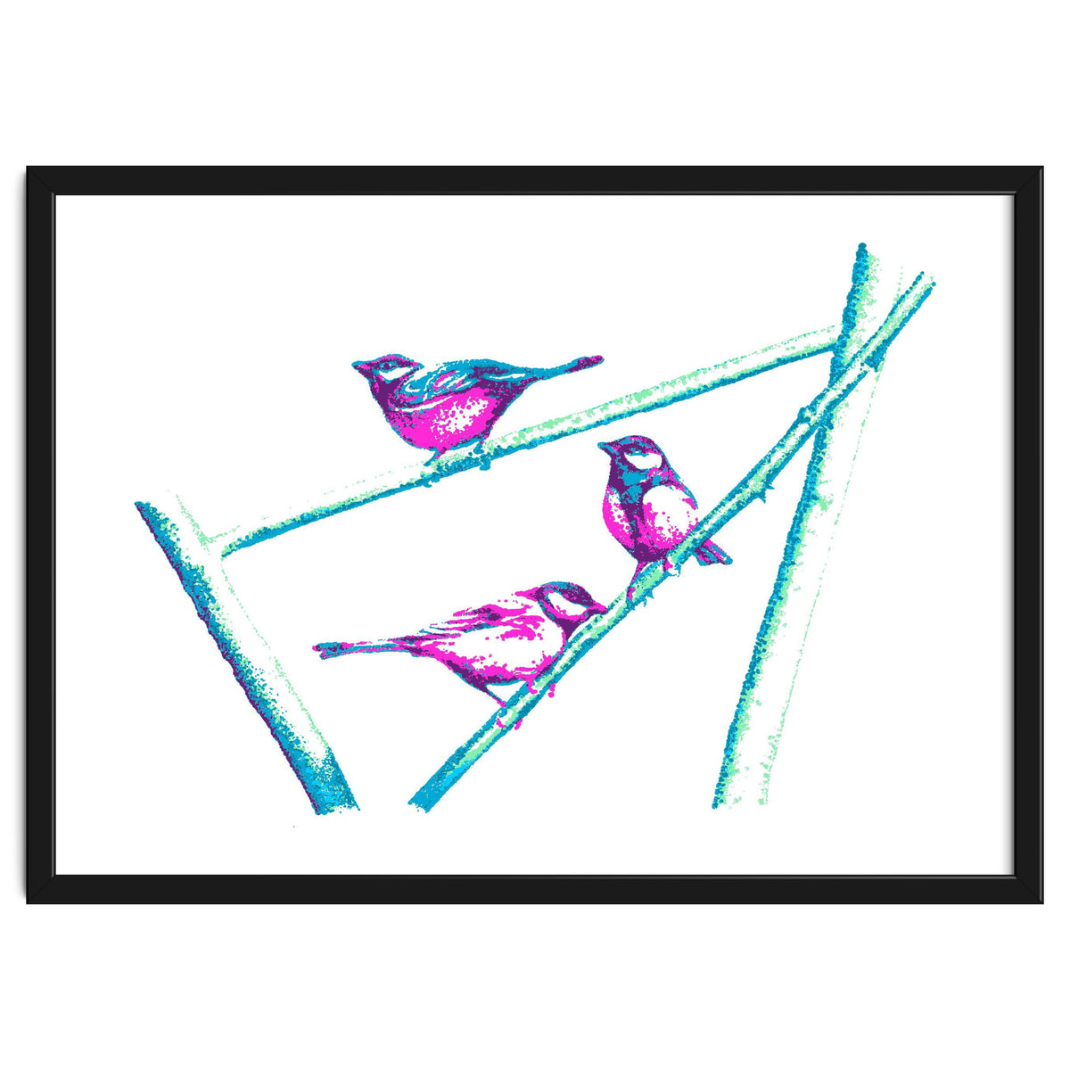 Garden Birds On A Branch