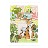 Tiger in Matisse Style Bathroom (Print Only) thumbnail