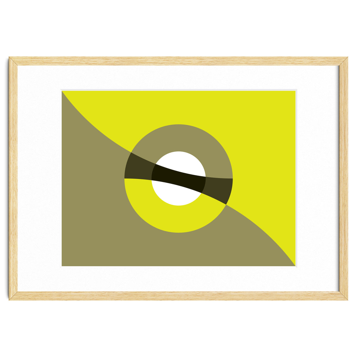 Geometric Shapes No. 44 -  mustard & beige