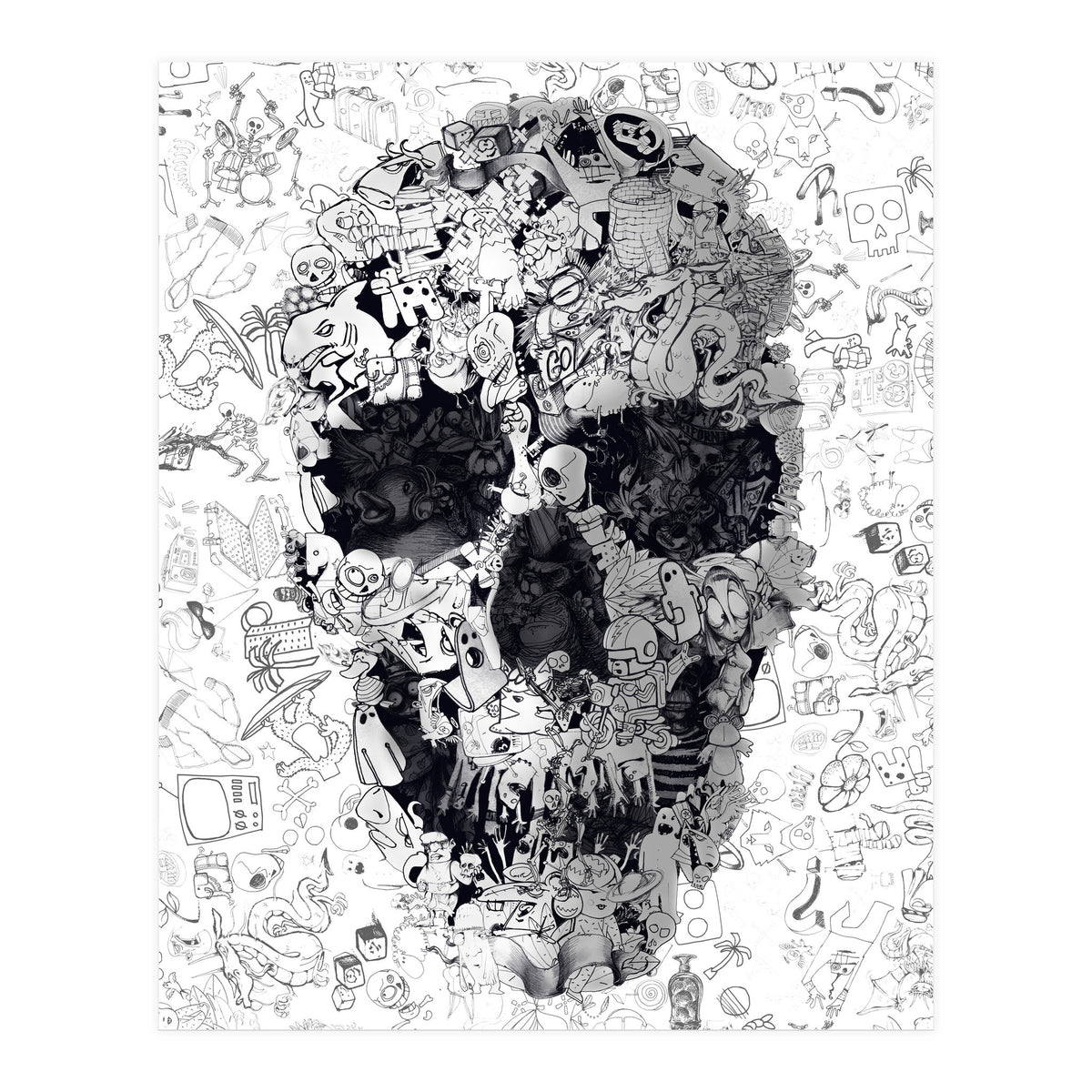 Doodle Skull (Print Only)
