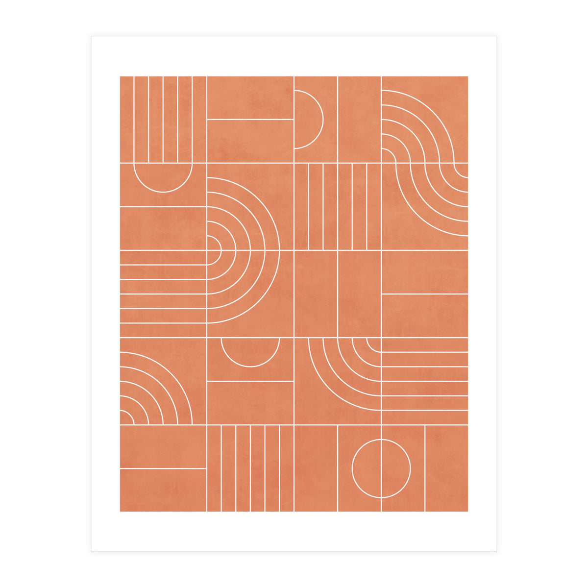 My Favorite Geometric Patterns No.23 - Coral (Print Only)