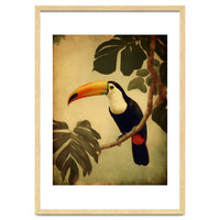 Toucan Vintage Jungle Painting