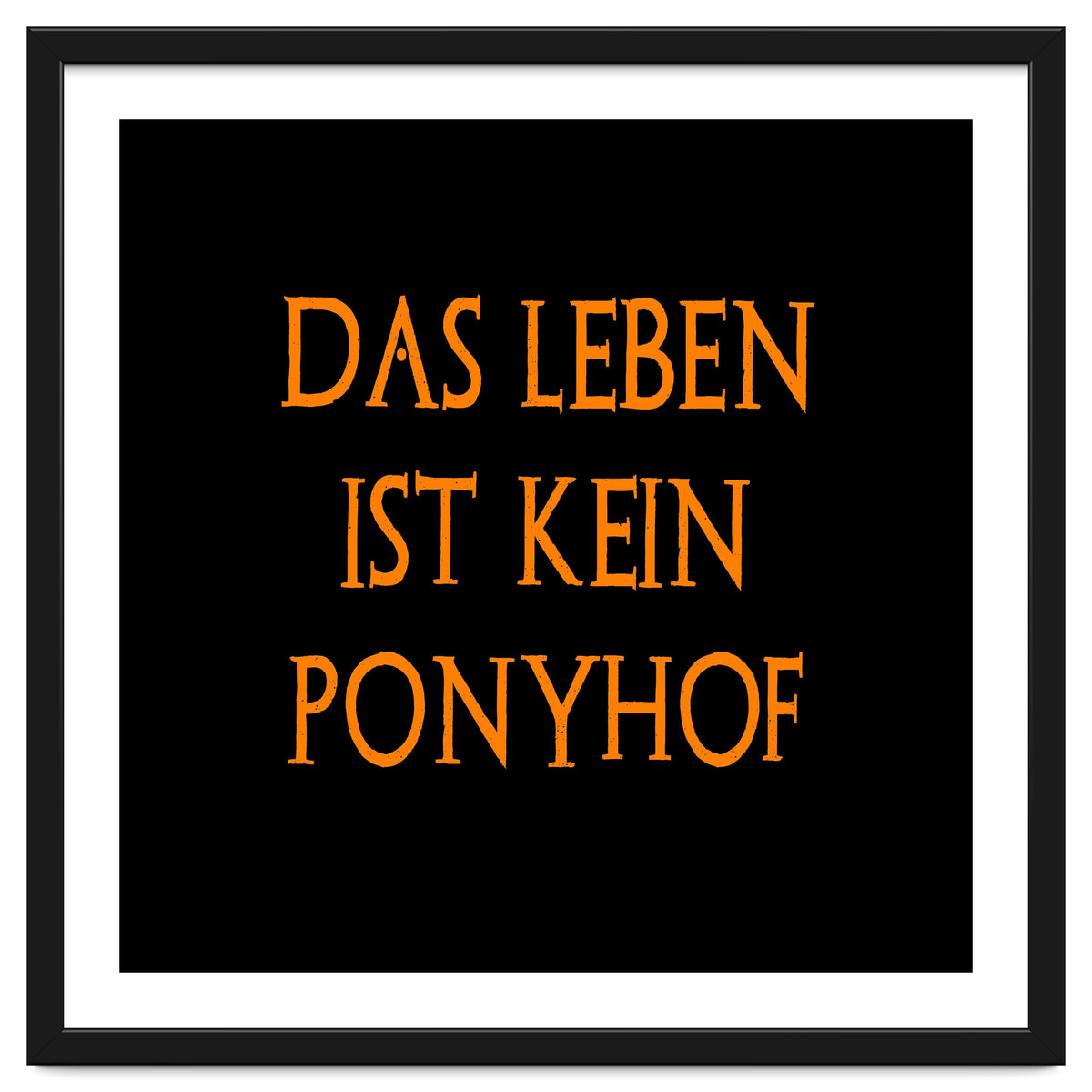 Das Leben Ist kein ponyhof - German sayings