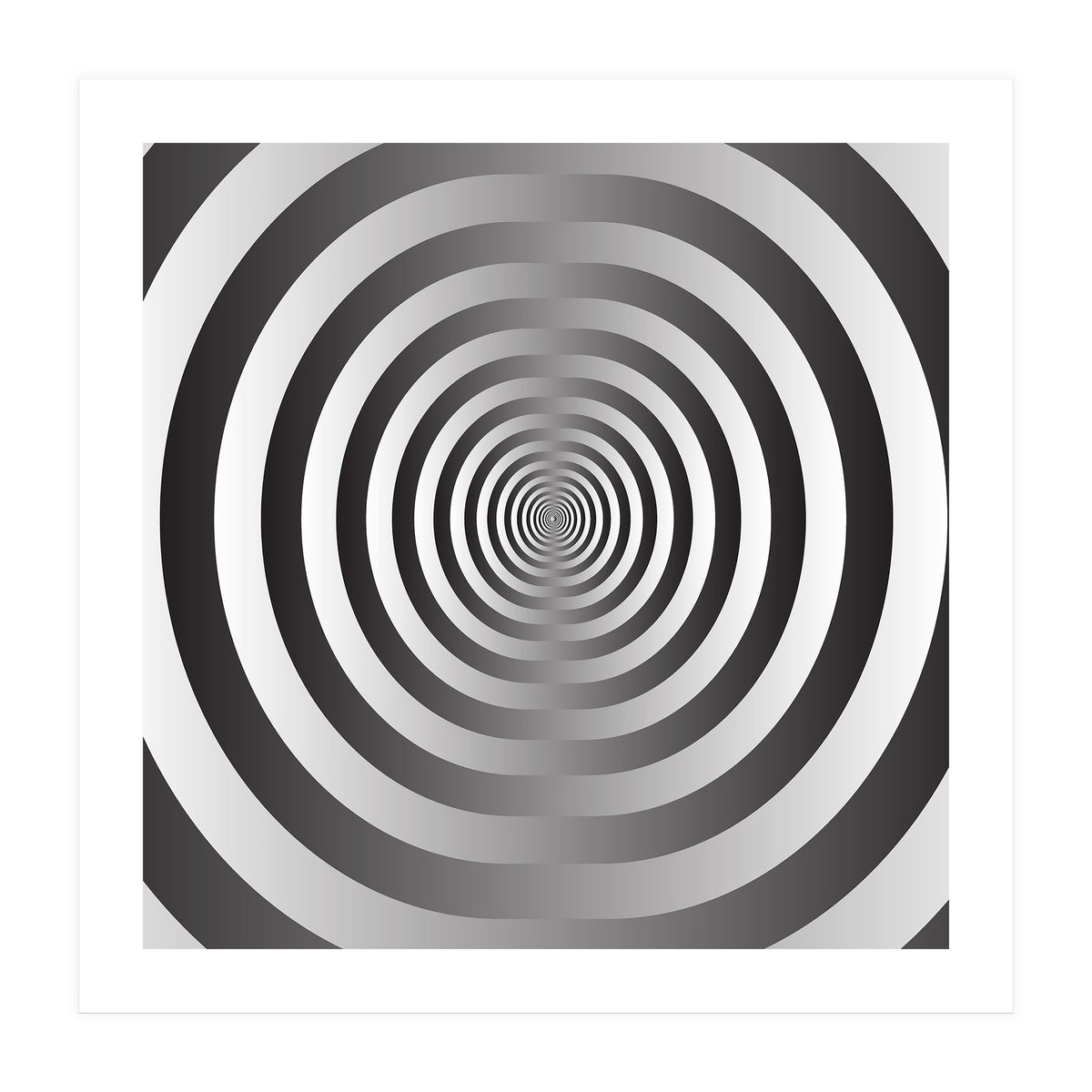 Black And White Spiral  (Print Only)