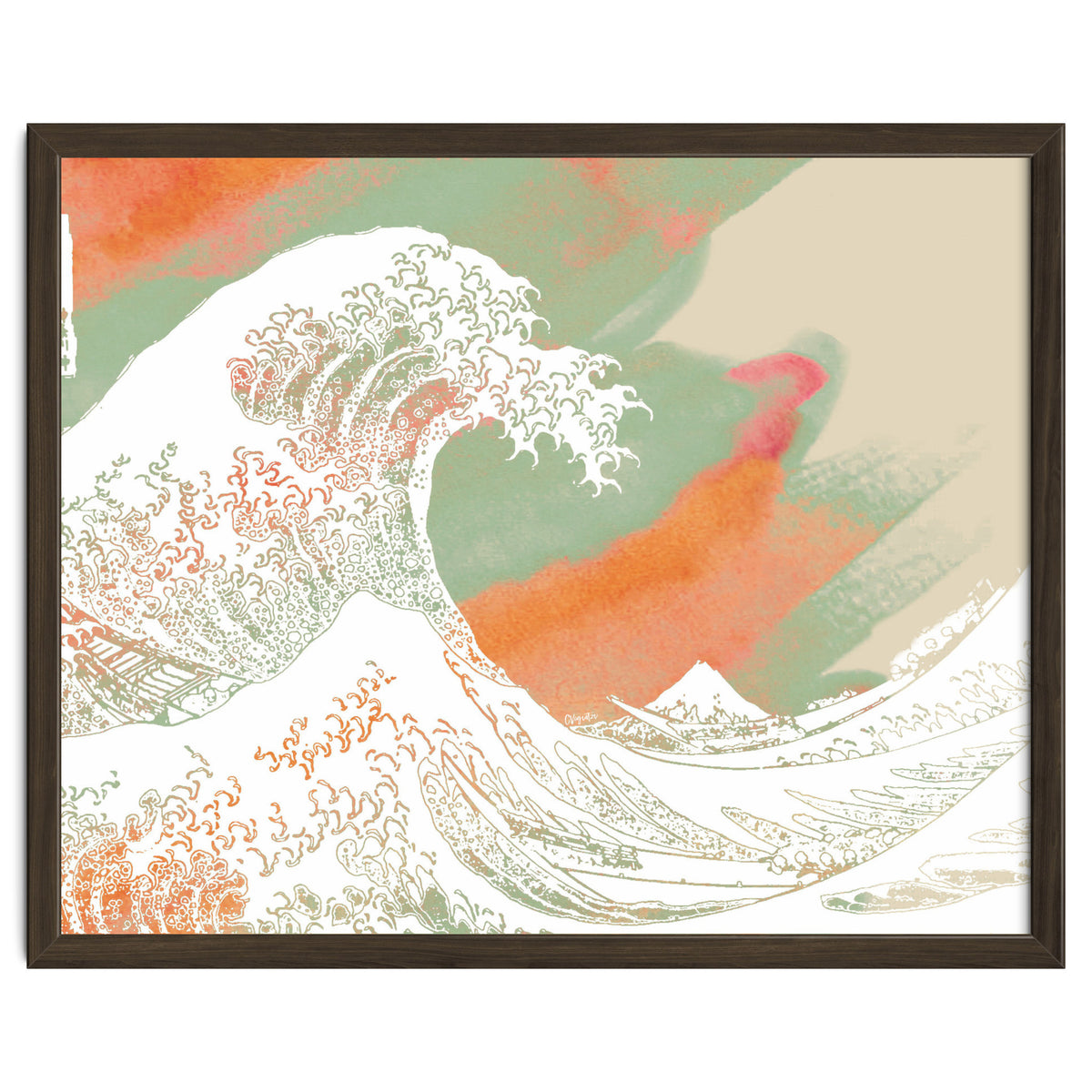 Calm into Great Wave Paint  I