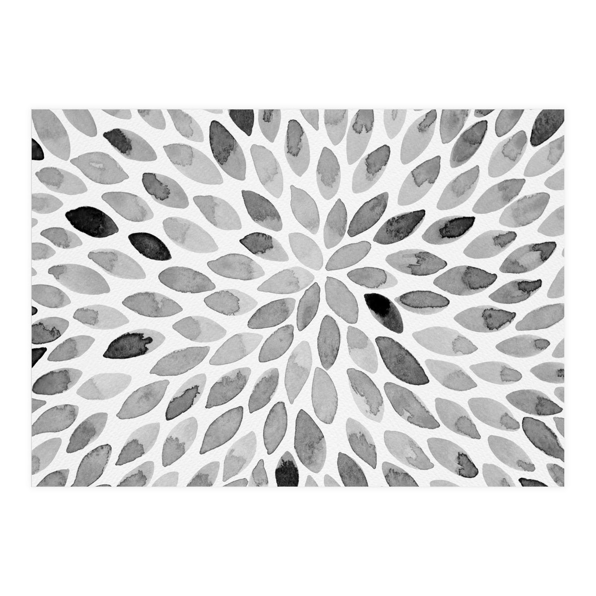 Watercolor Burst Black (Print Only)