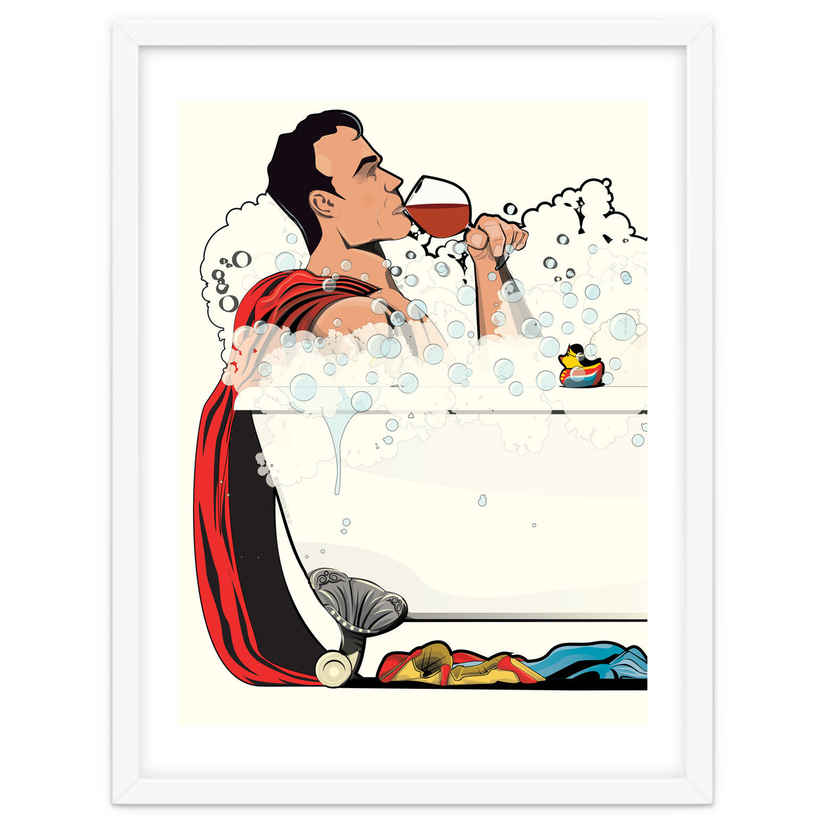 Superman in the Bath, funny Bathroom Humour