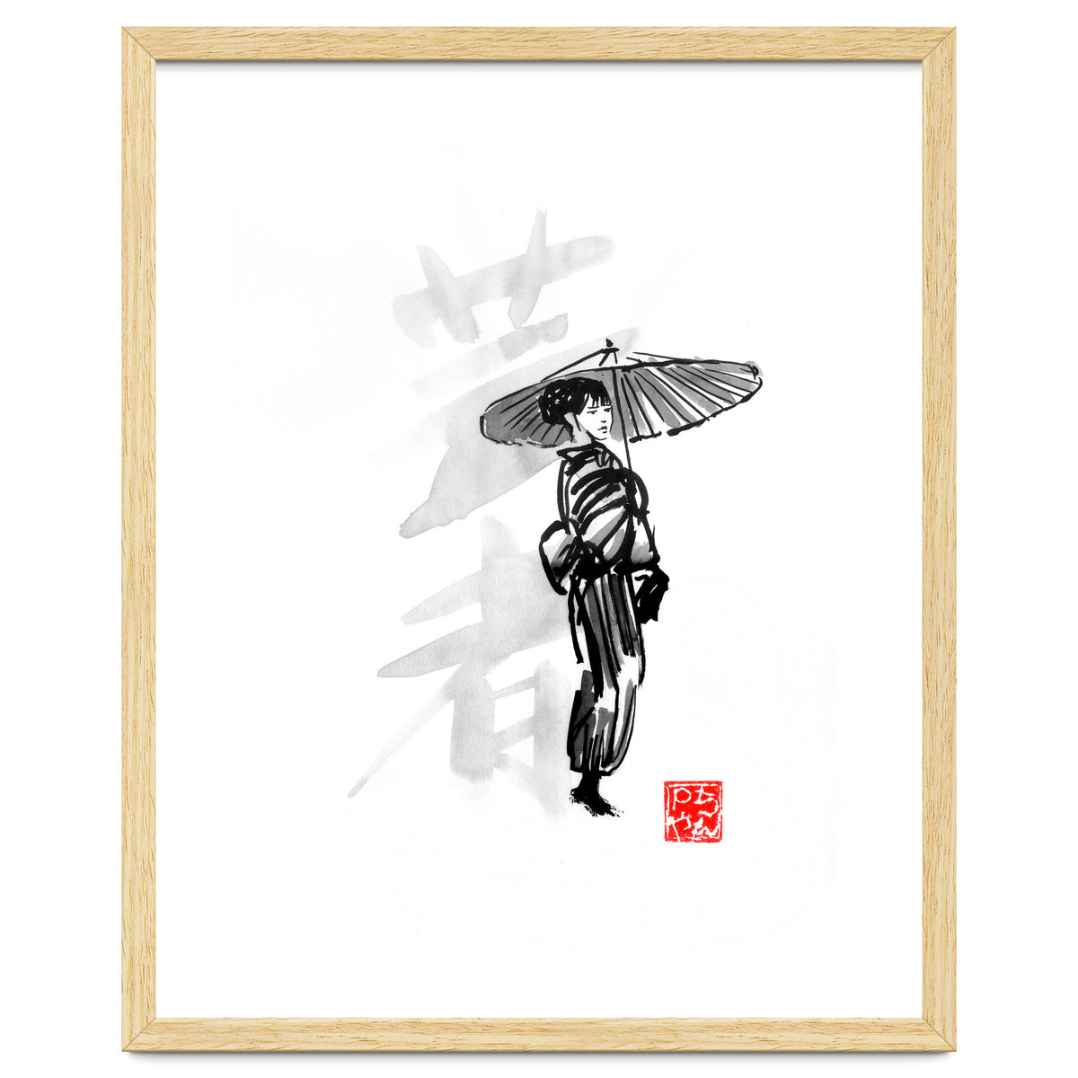 Geisha and umbrella