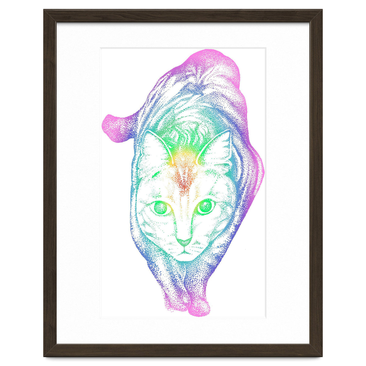 Rainbow Pastel Cat