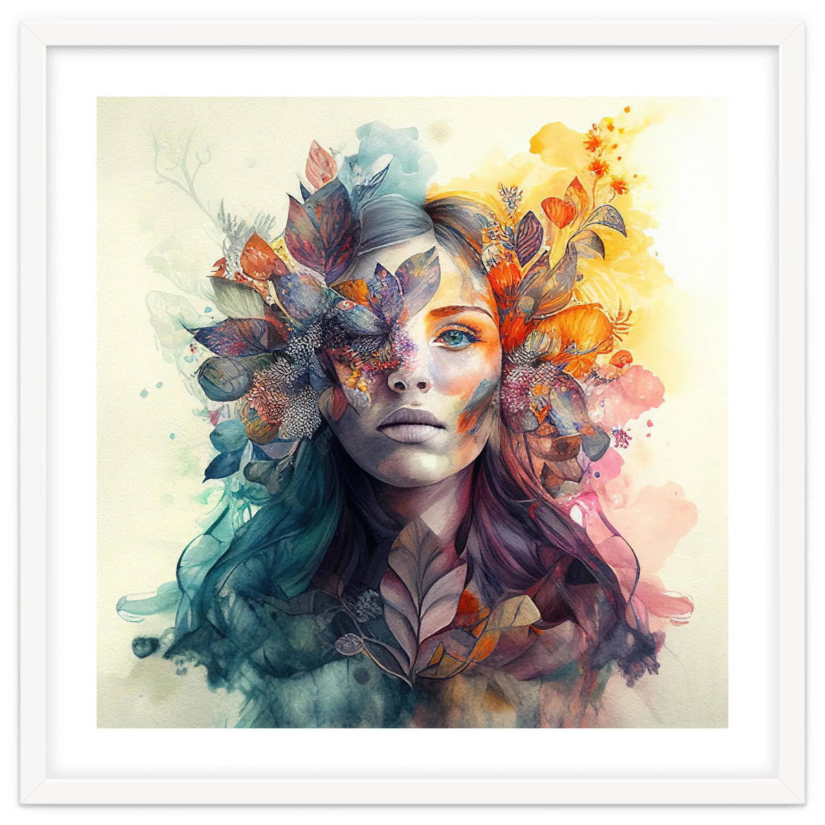 Watercolor Tropical Woman #3