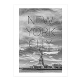 NYC Statue of Liberty | Text & Skyline (Print Only) thumbnail