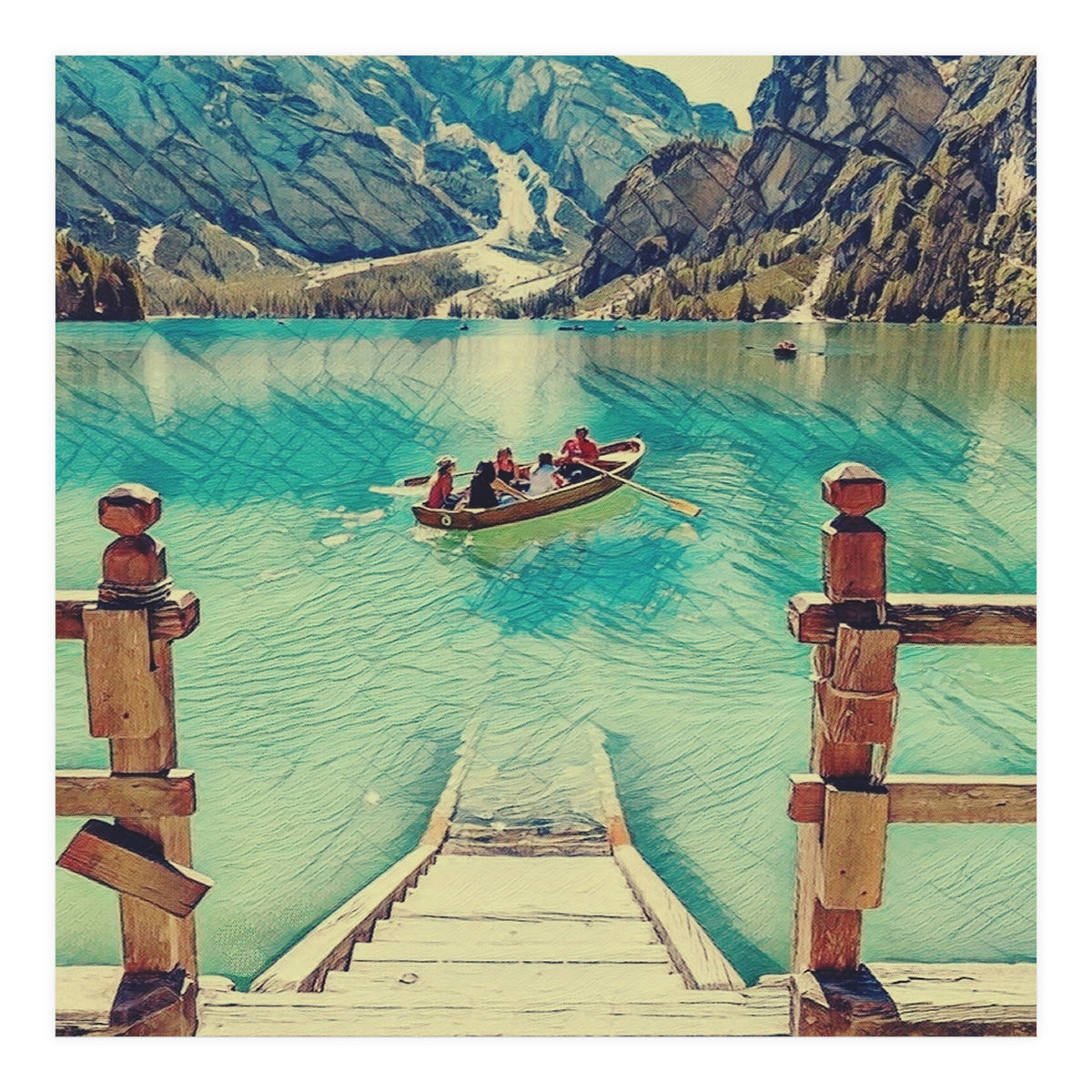 Boat Tour Italian Lake (Print Only)