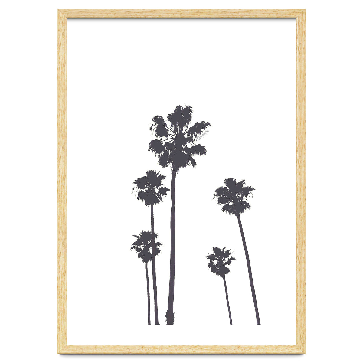 Palms & Sunset-Minimal B&W 2