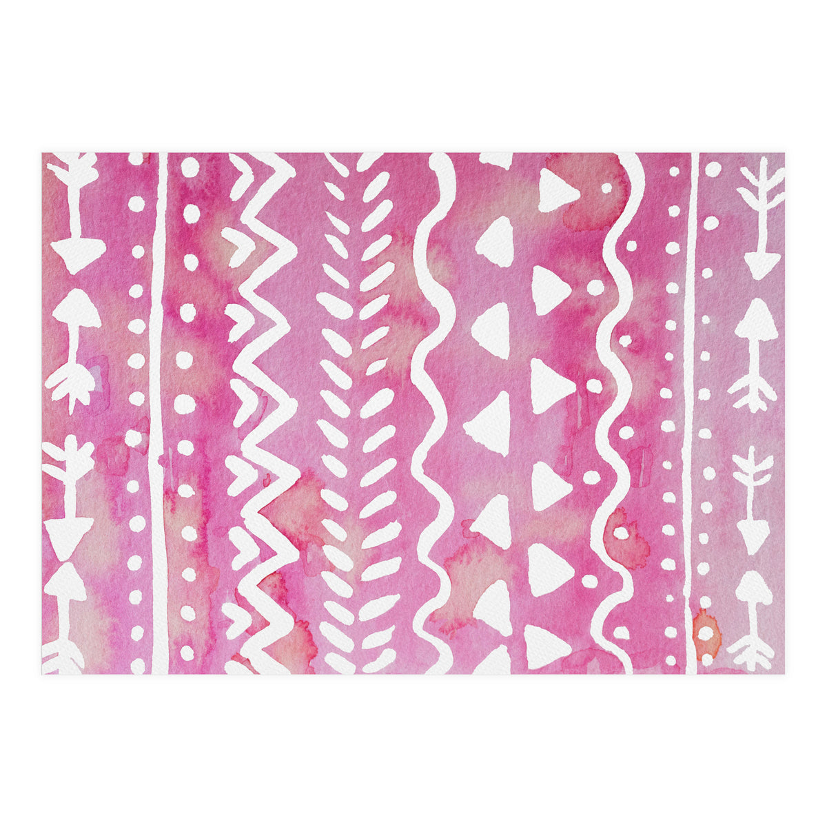Abstract boho tribal pattern in pink (Print Only)
