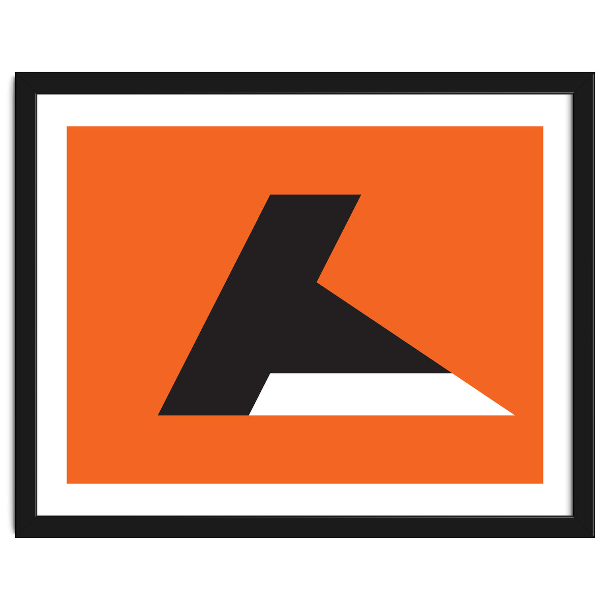 Geometric Shapes No. 79 - orange & black