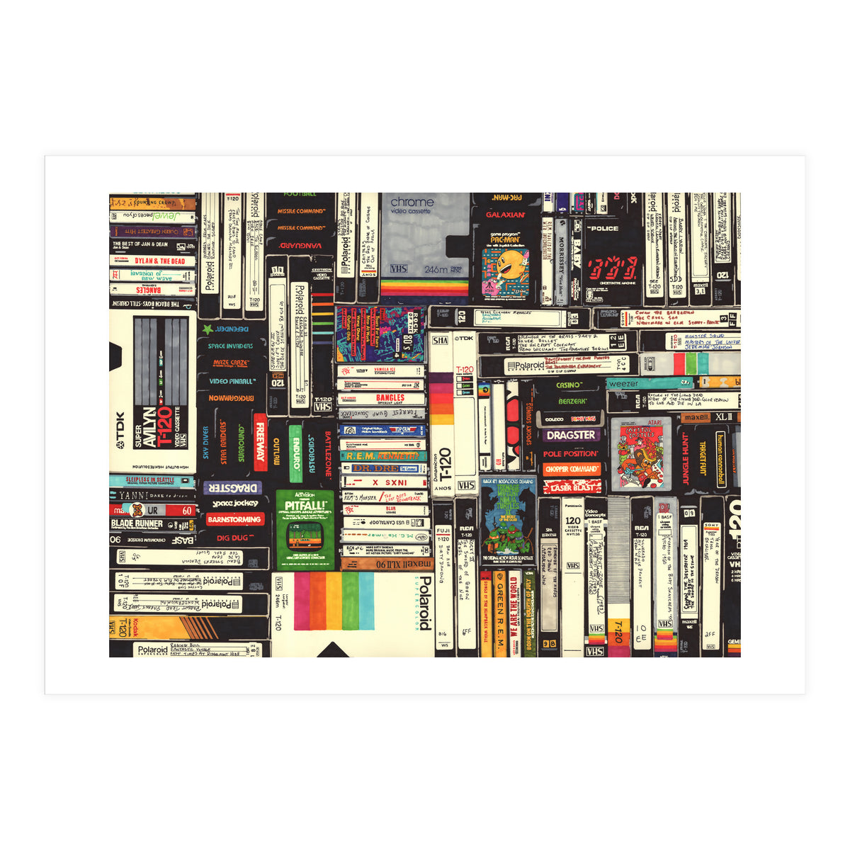 Cassettes, VHS & Atari (Print Only)