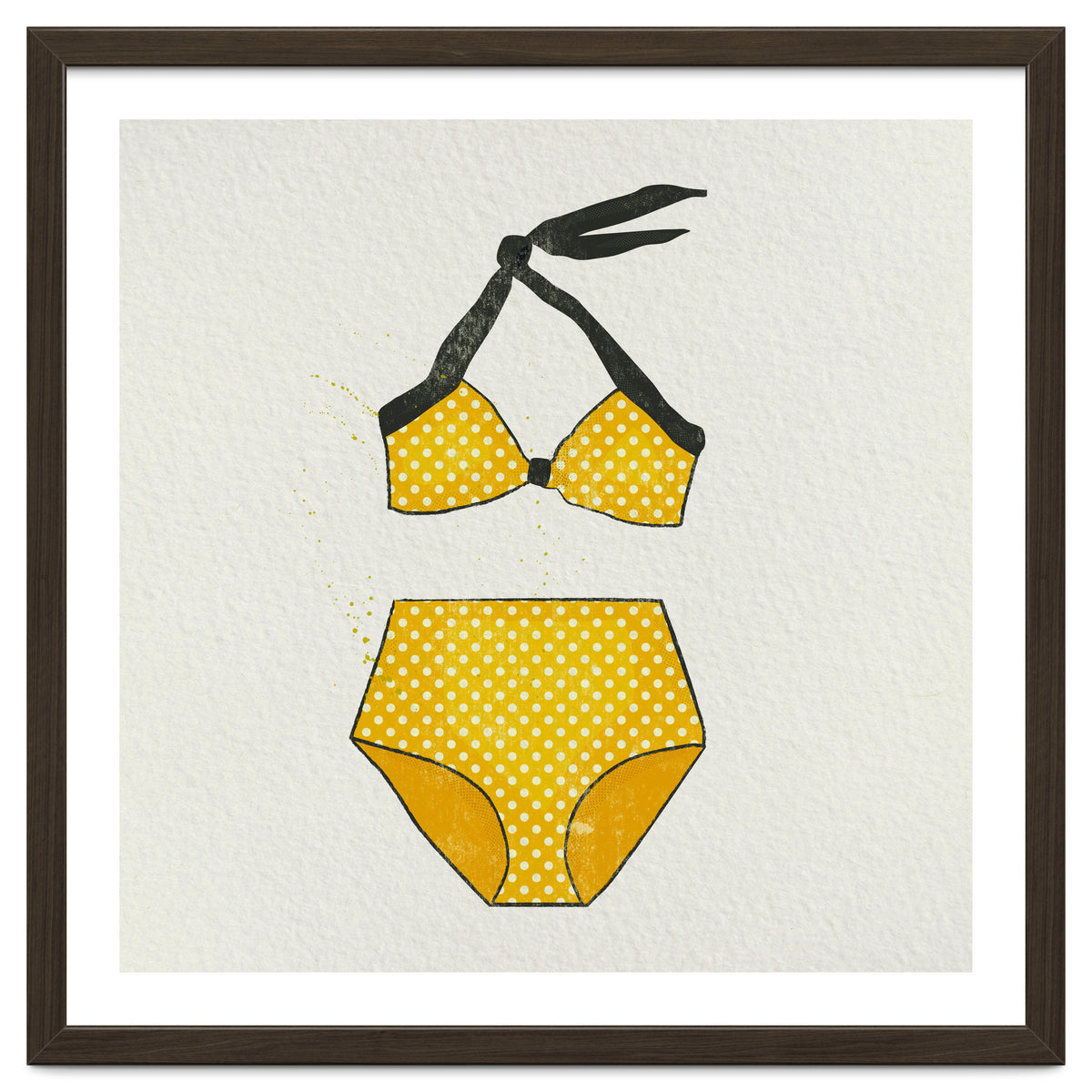Yellow polka dot bikini
