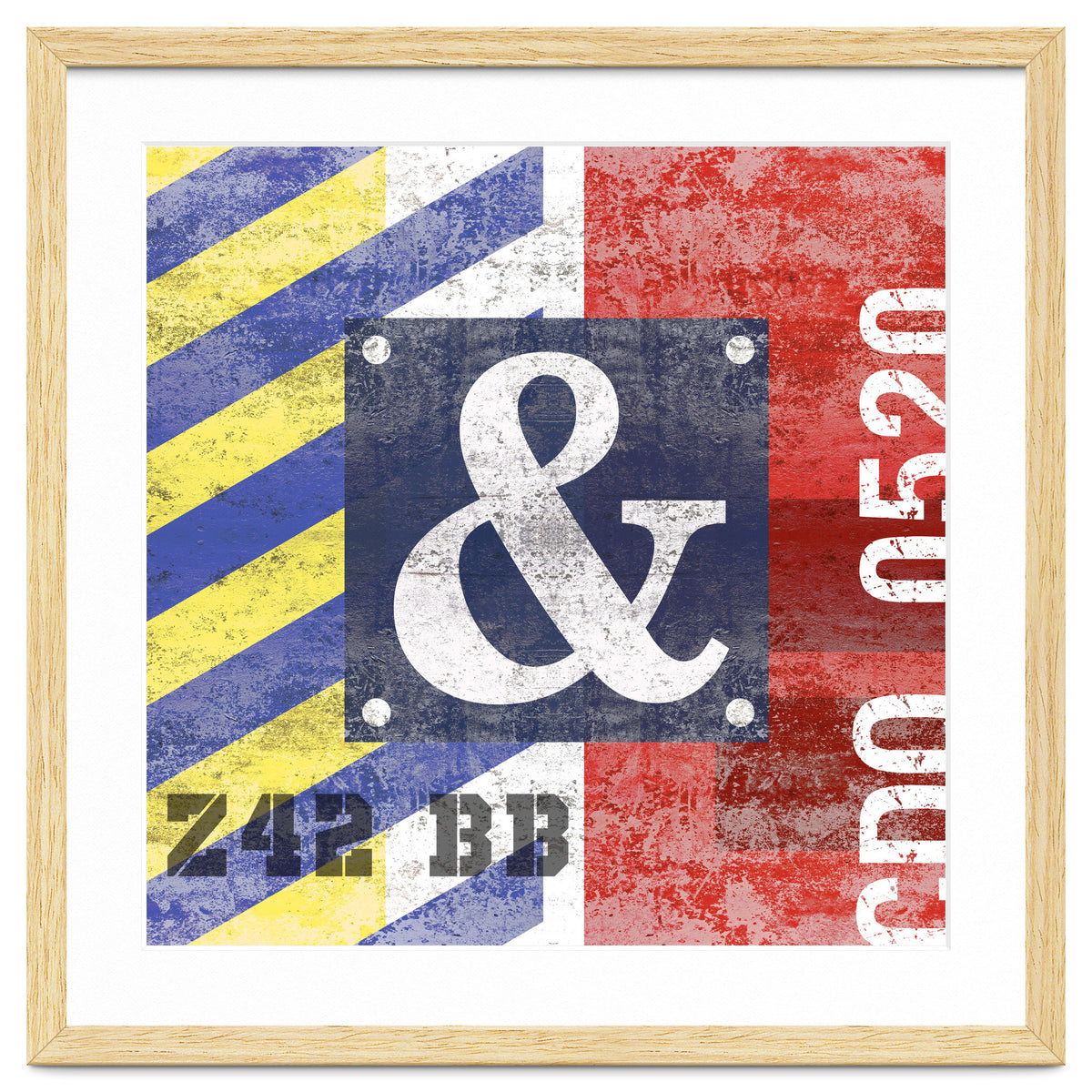 Blue Ampersand Industrial Abstract