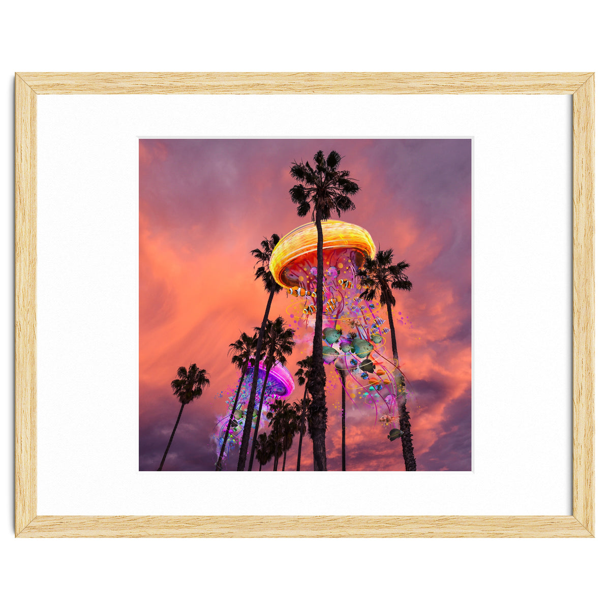 Electric Jellyfish in Palm Trees