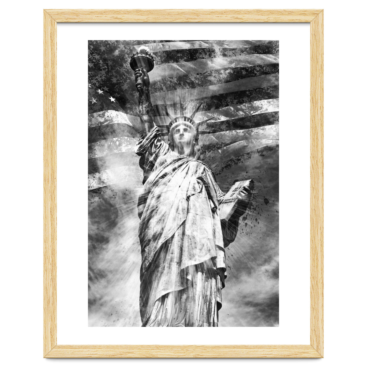 MODERN ART Statue of Liberty | Monochrome